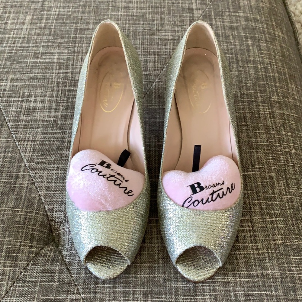 Browns Couture open toe heels.